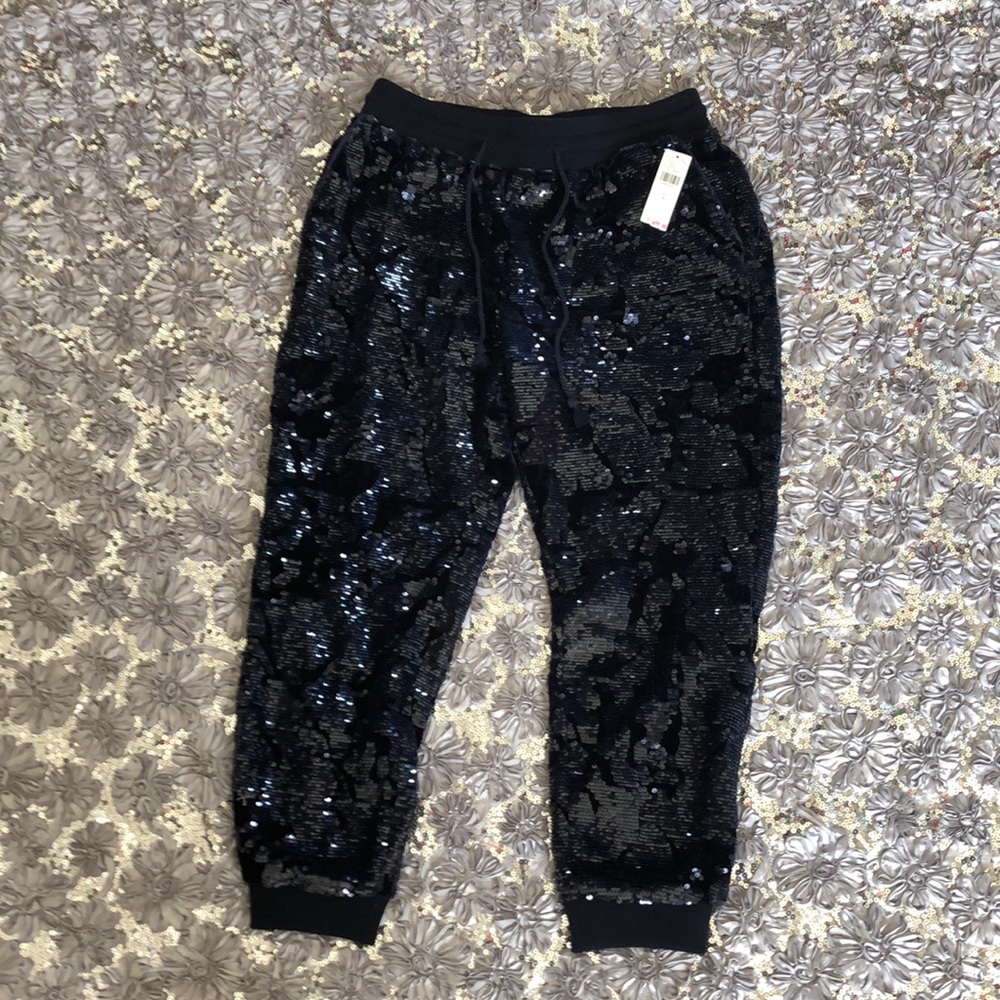Sequin sweatpants!